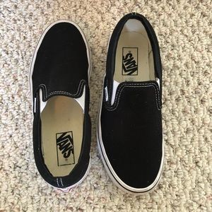 Black Vans Slip Ons